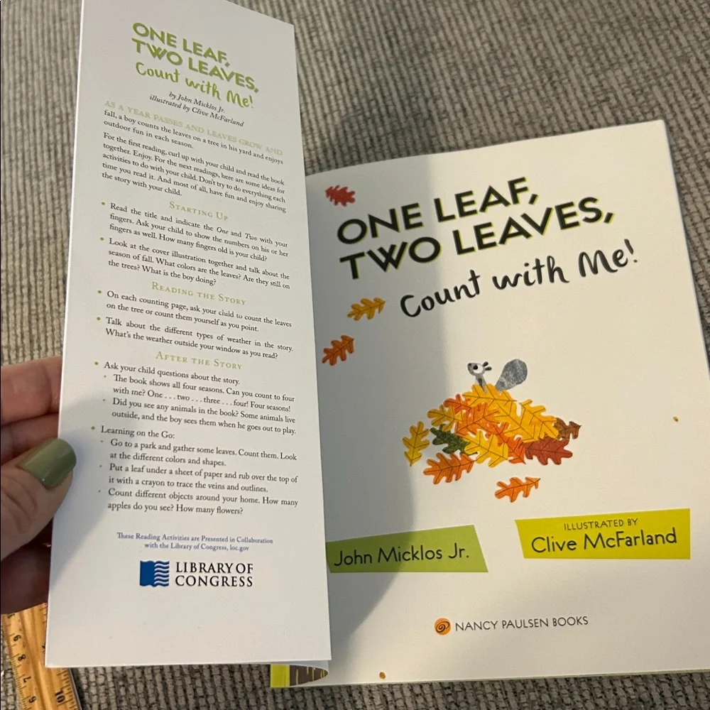 One Leaf, Two Leaves, Count with Me John Micklos Jr. children’s book